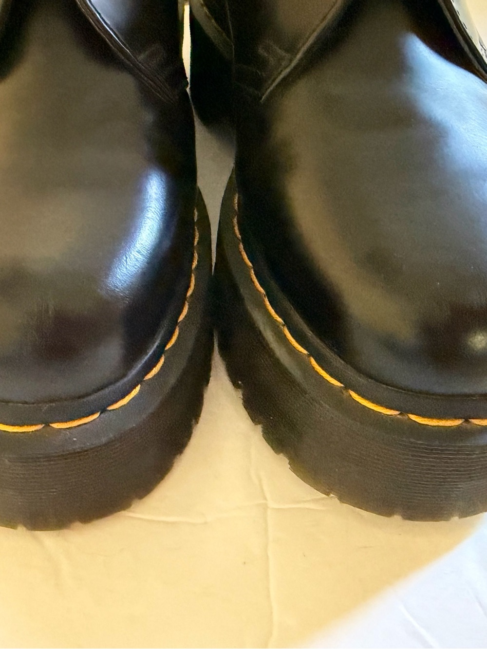 Dr. Martens 1461 Quad Platform Oxford Shoes Black Leather Women’s US 8 / Men’s 7 - Picture 5 of 8